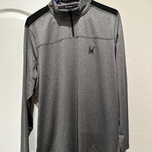 Mens Spyder Long sleeve 3/4 zip shirt